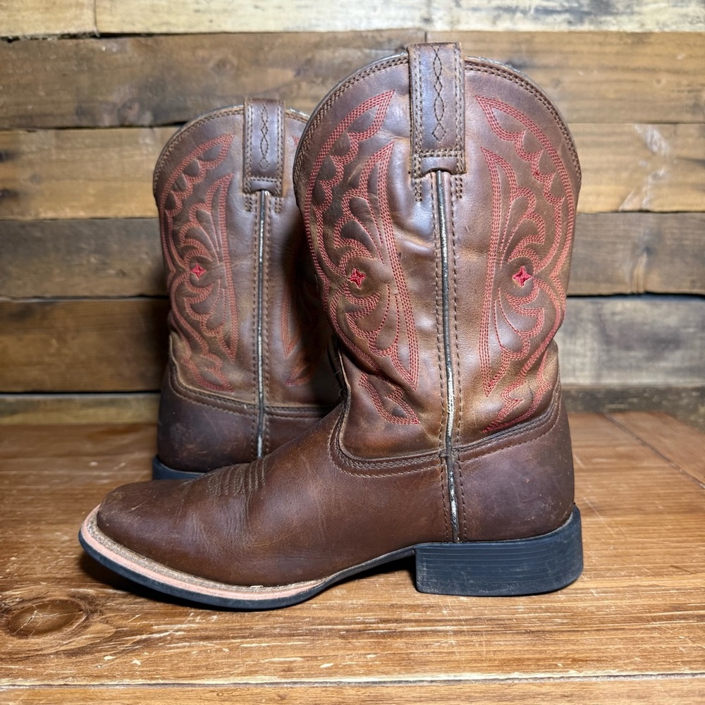 ARIAT BOYS' QUICKDRAW WESTERN BOOTS - SQUARE TOE size 2.5 - Picture 8 of 10